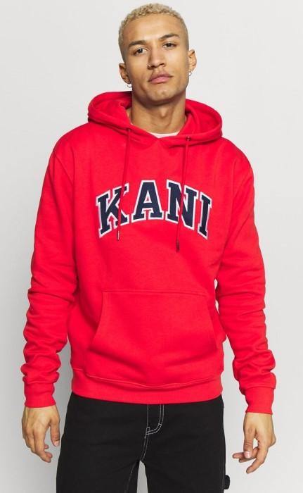 Karl Kani College Hoodie - Red - BlackBeard Fashion Lounge - 