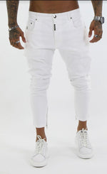 Carregar imagem no visualizador da galeria, Ripped White Pants - BlackBeard Fashion Lounge - 
