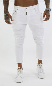 Ripped White Pants - BlackBeard Fashion Lounge - 