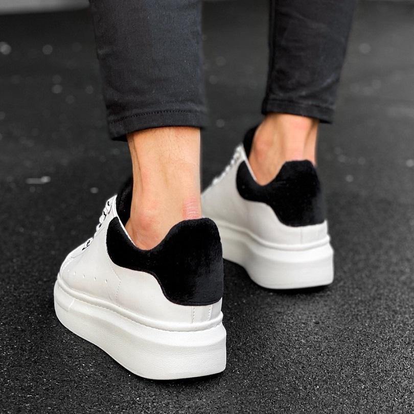Chunky Sneakers Furry Shoes White - BlackBeard Fashion Lounge - 