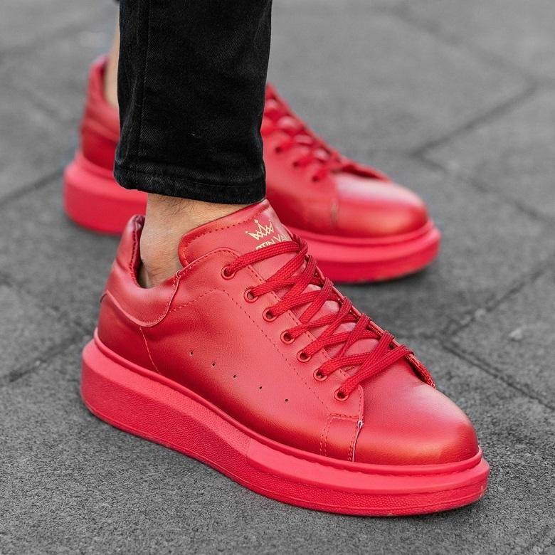 Chunky Sneakers Shoes Red - BlackBeard Fashion Lounge - 