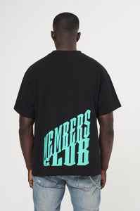 Members Club Puff Print T-Shirt Black - BlackBeard Fashion Lounge - 