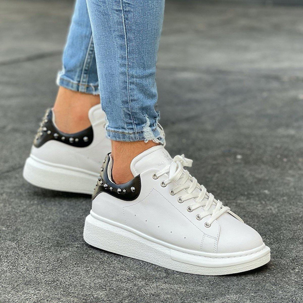 High Sole Spikes Shoes Sneakers White - BlackBeard Fashion Lounge - 